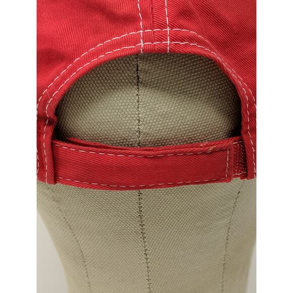 Budweiser Beer Strapback Hat Size OSFA Red Embroidered Logo SEE DESC - Picture 7 of 12